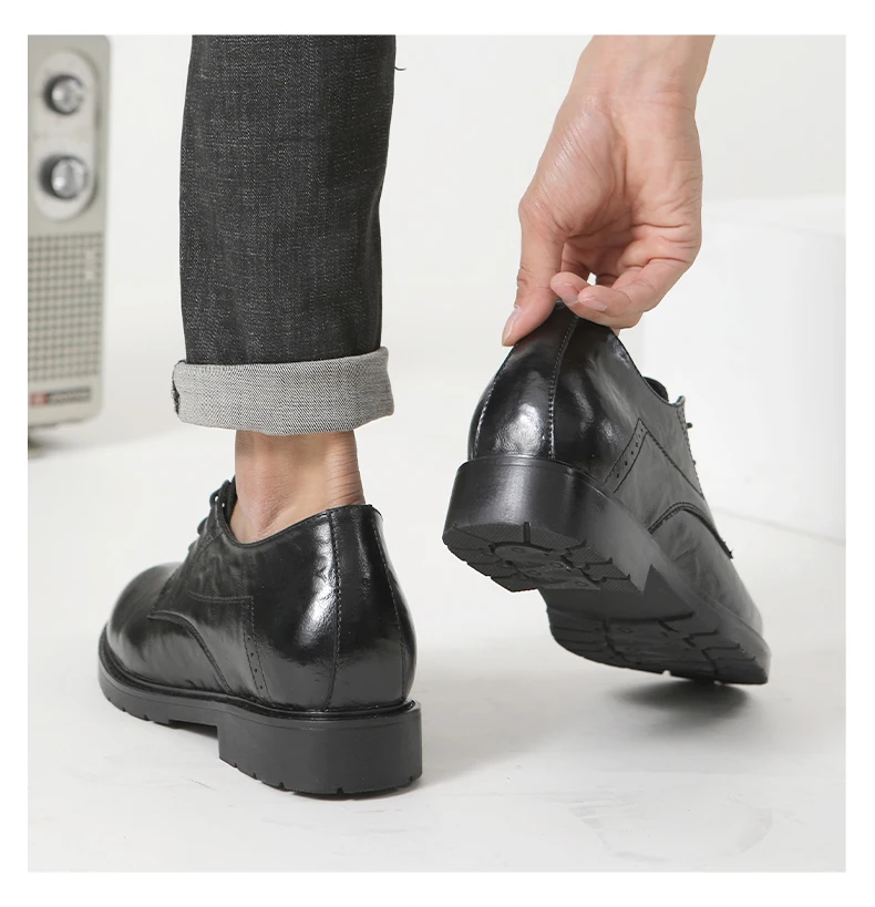 Männer Leder Schuhe Höhe Aufzug Schuhe Für Männer Luxus Kleid Schuhe Formale Büro Business Bequeme Erhöhen 8 cm Hochzeit Schuhe – Detail 21