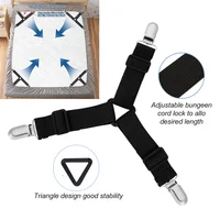 4Pcs Set Adjustable Bed Sheet Grippers Belt Fastener Bed Sheet Mattress Cover Blankets Quilt Holder Clips Organize Fixing clip 6