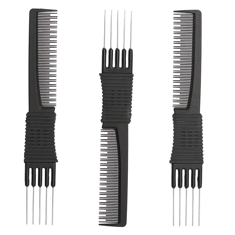Steel Needle Pointed Dye Tail Hair Comb Weaving Highlighting Foiling