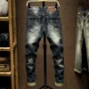 Jeans Mens Denim Pants Slim Fit Retro Stretch 2024 Spring and Autumn Trousers for Man Streetwear Moto Biker Jeans High Quality 3