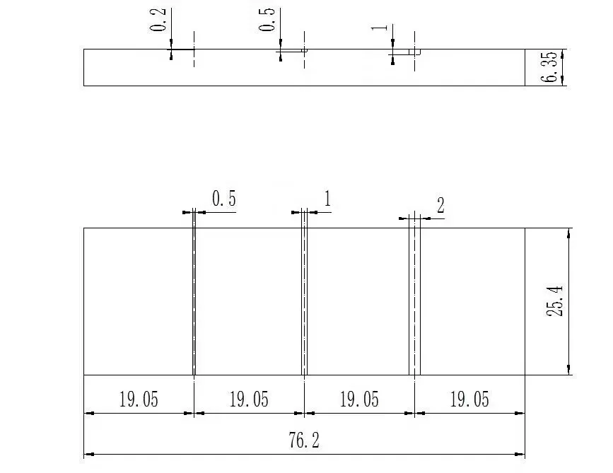 Eddy current cal blocks EDM block material : 1018 steel