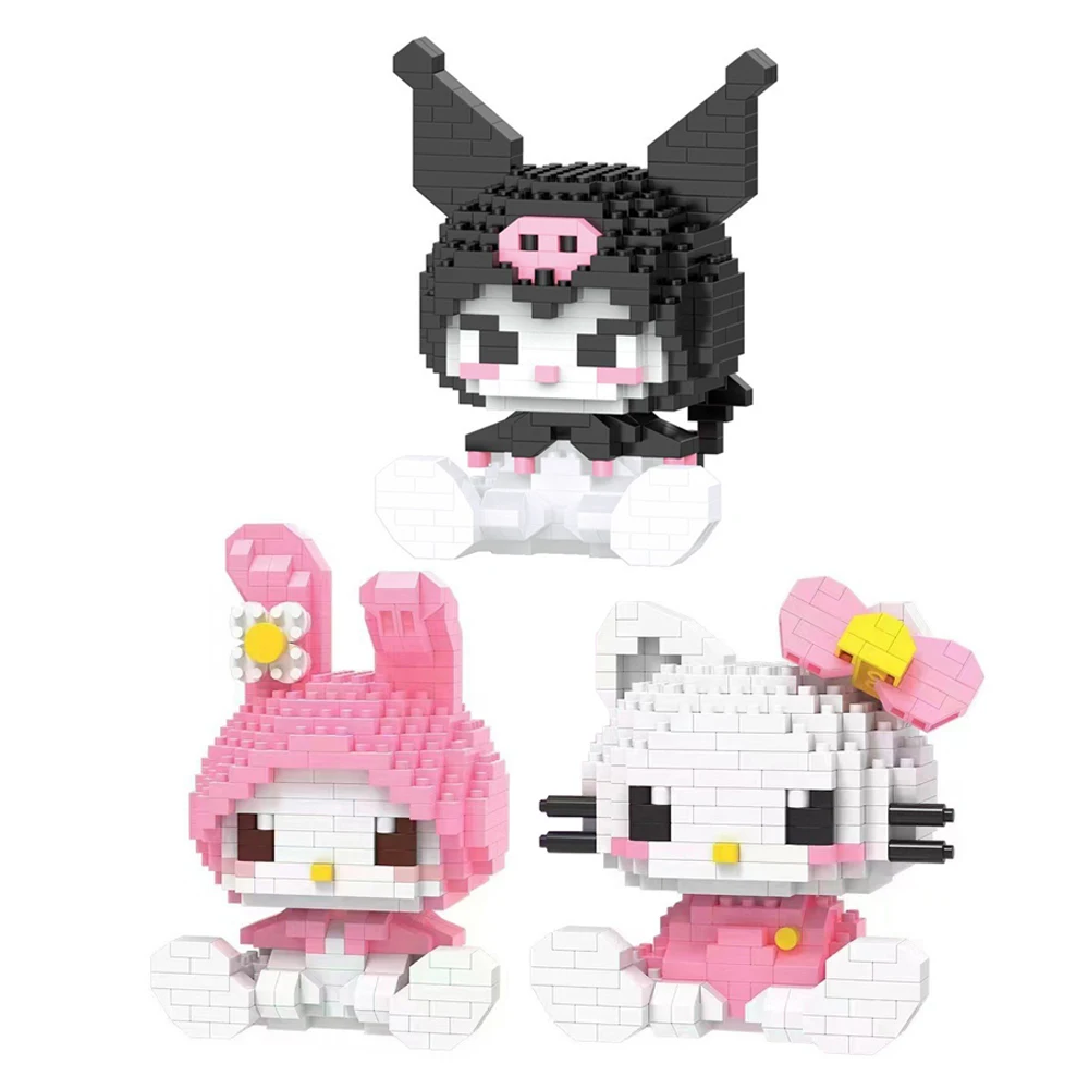 Hello Kitty Building Block Assembled Toys Decorative Ornament Sanrio