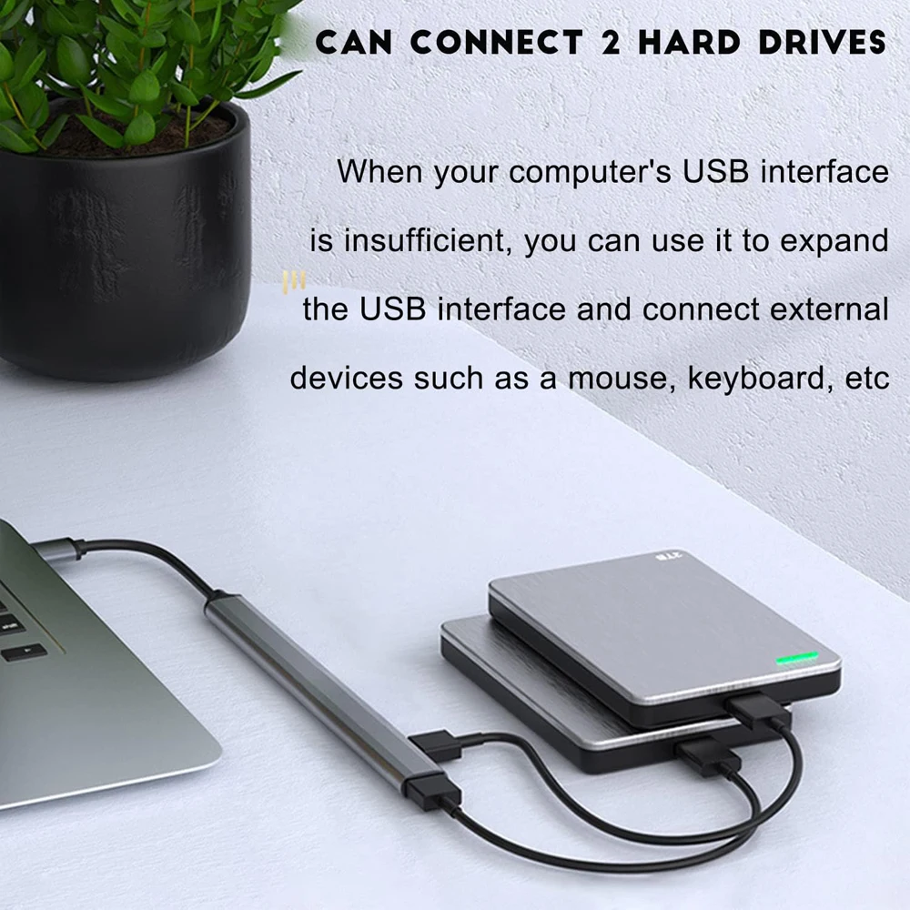 7 in 1 USB 허브 3.0 USB 2.0 멀티 USB 허브 분배기 전원 어댑터, PC 노트북 액세서리용 2.0 OTG USB, 7 포트 다중 확장기