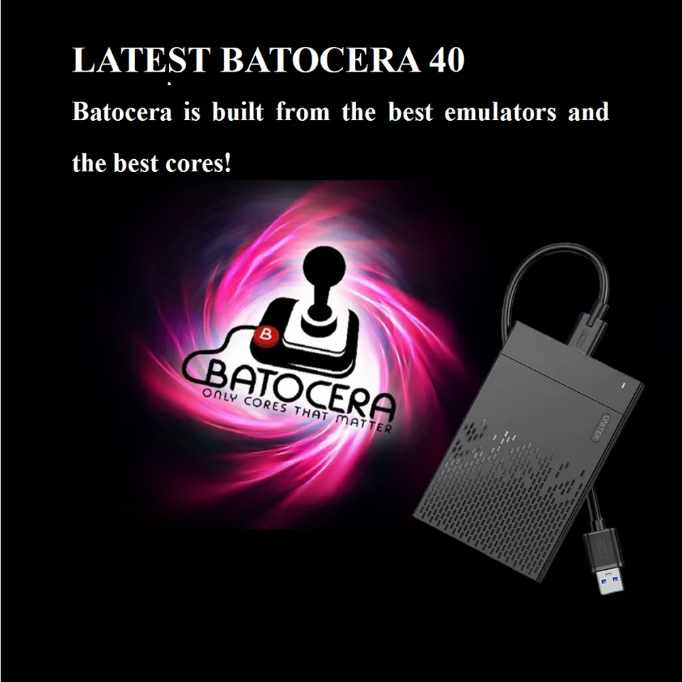 Retro Game Batocera 40 Linux 500G HDD Console with over 13000 high