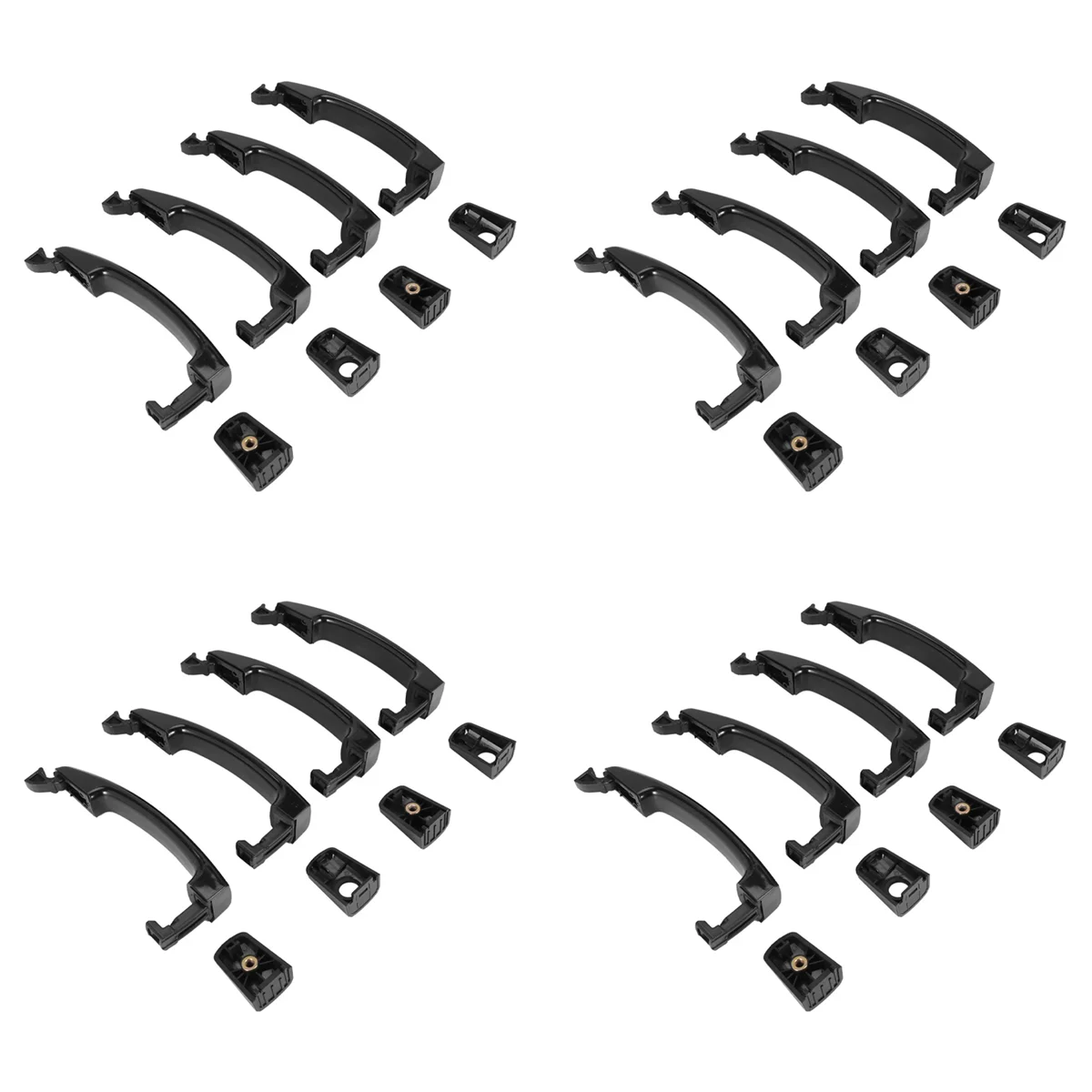 

For Aveo 2007-2011 16 Pcs Front Rear Left & Right Exterior Outside Door Handle 96468254 25972958