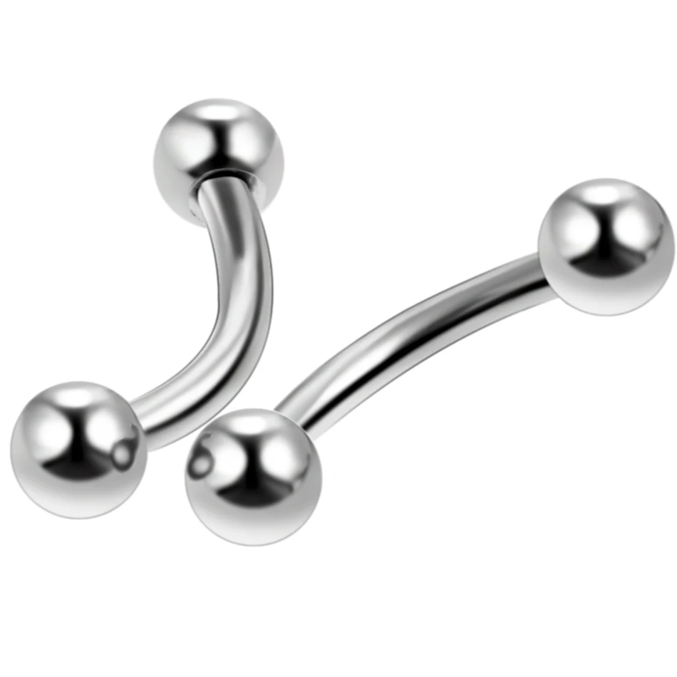 10 Teile/los Stahl Augenbraue Banane Piercing Ring Gebogene Barbell Lippen Ring Snug Daith Helix Rook Ohrring Knorpel Tragus Körper Schmuck – Detail 4