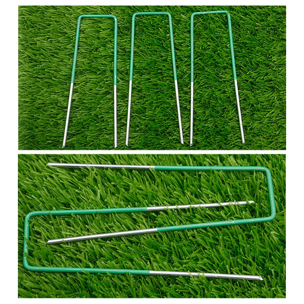 Garden Netting Fixed Pegs Stake U-Shaped Nail Pins Pile Lawn Turf Anti-Bird Mesh Fixing garden staples