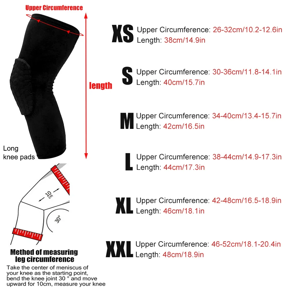 Knee pad Knee support Knee support sleeve Knee brace Knee wraps Knee patch BraceTop 1 PC Honeycomb Knee Pads Strengthen Kneepad Crashproof Antislip Basketball Leg Knee Sleeve Protective Pad Support Guard