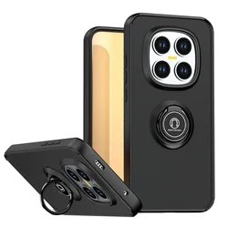 Versatile Rotatable Bracket Phone Case with Finger Ring Car Holder - Redmi Note 13 Pro+ (Black)