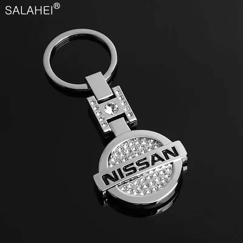 Diamond Crystal Car Logo Keychain Key Rings Chains For Nissan Nismo GTR