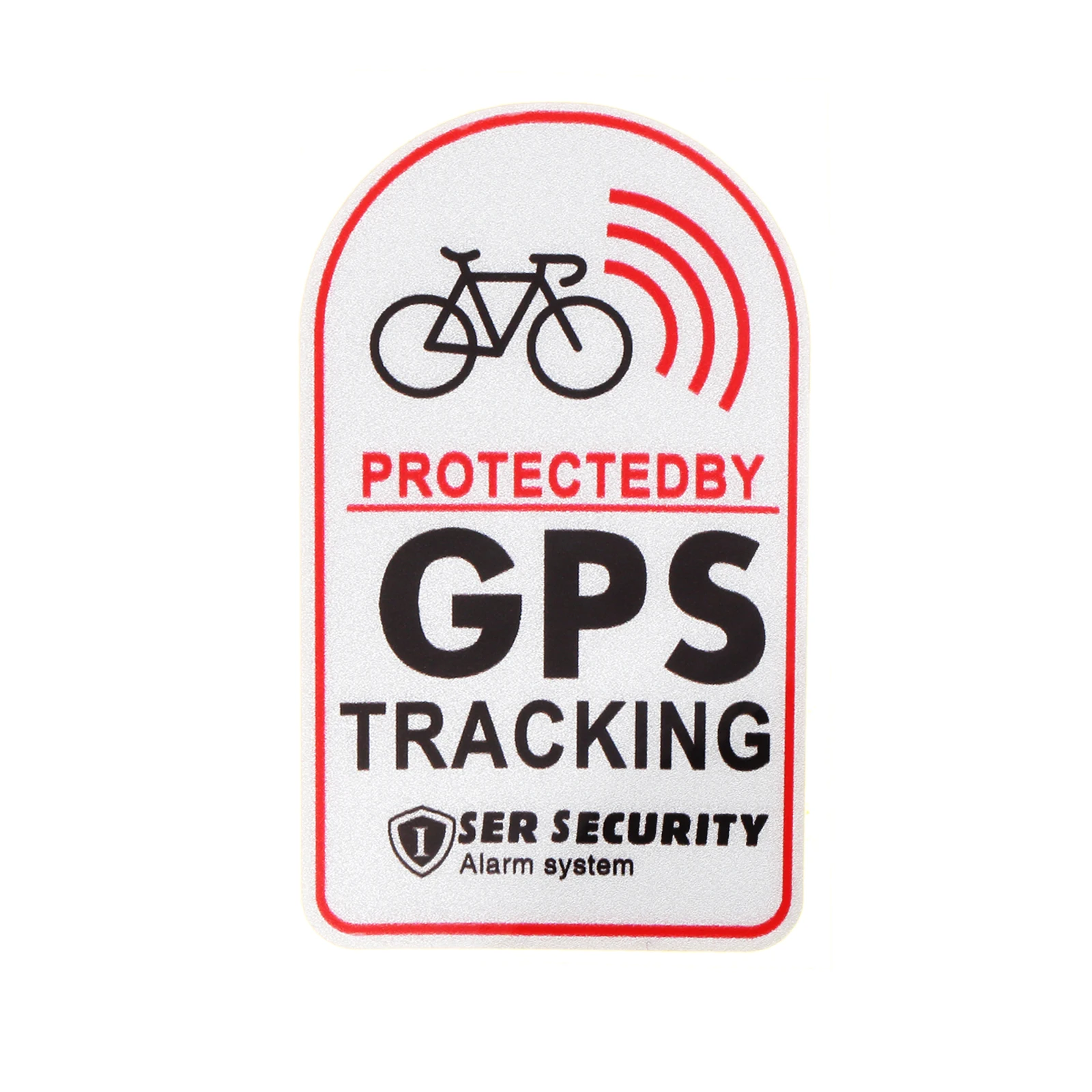 GPS TRACKING Alarm Sticker Warning Reflective Vinyl Stickers Anti-Theft Decal for Scooter,Motorcycle 7x 4cm/7x 4.5cm Red/black