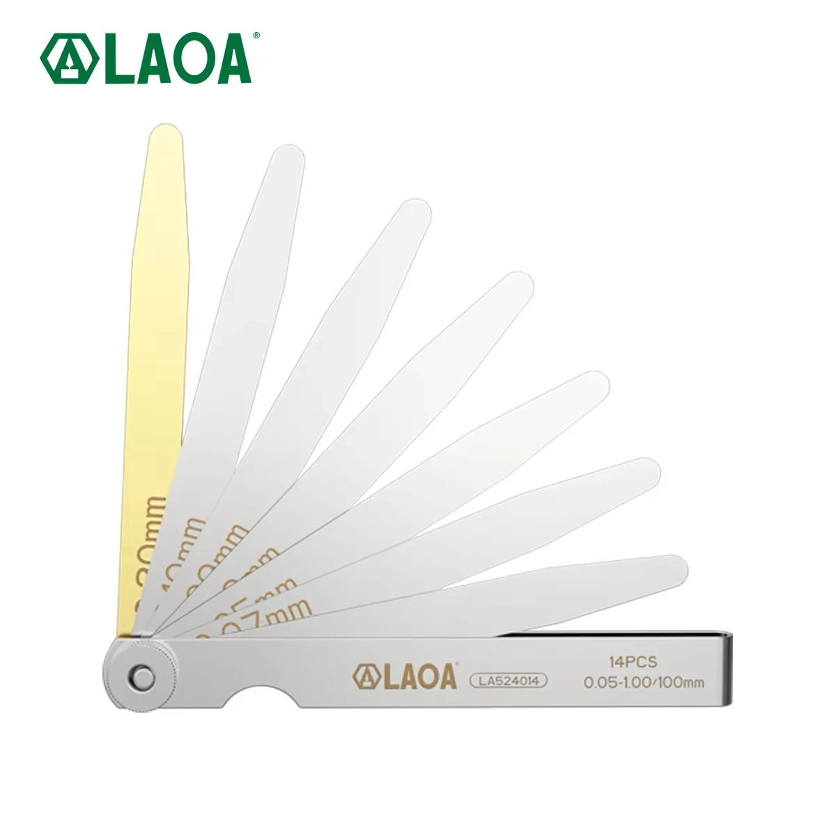 LAOA Feeler Gauge Metric 0.02-1mm Thickness Gauge Set For Measure Sheet Blades Valves Foliage of Valves Spark Plug Gap