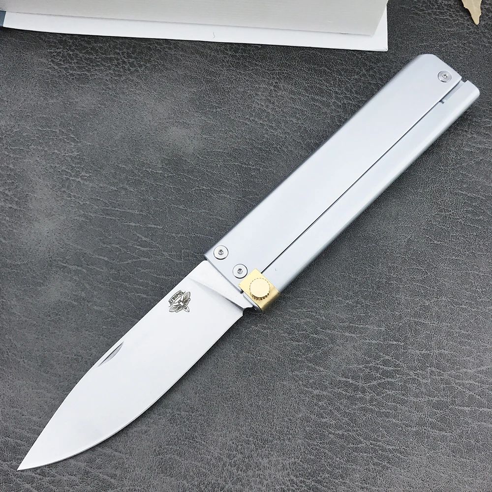 

ATROPOS Pocket Aluminum Alloy Folding Knife Tactical Self Defense Flipper D2 Blade New Outdoor Camping Jackknife EDC Rescue Tool