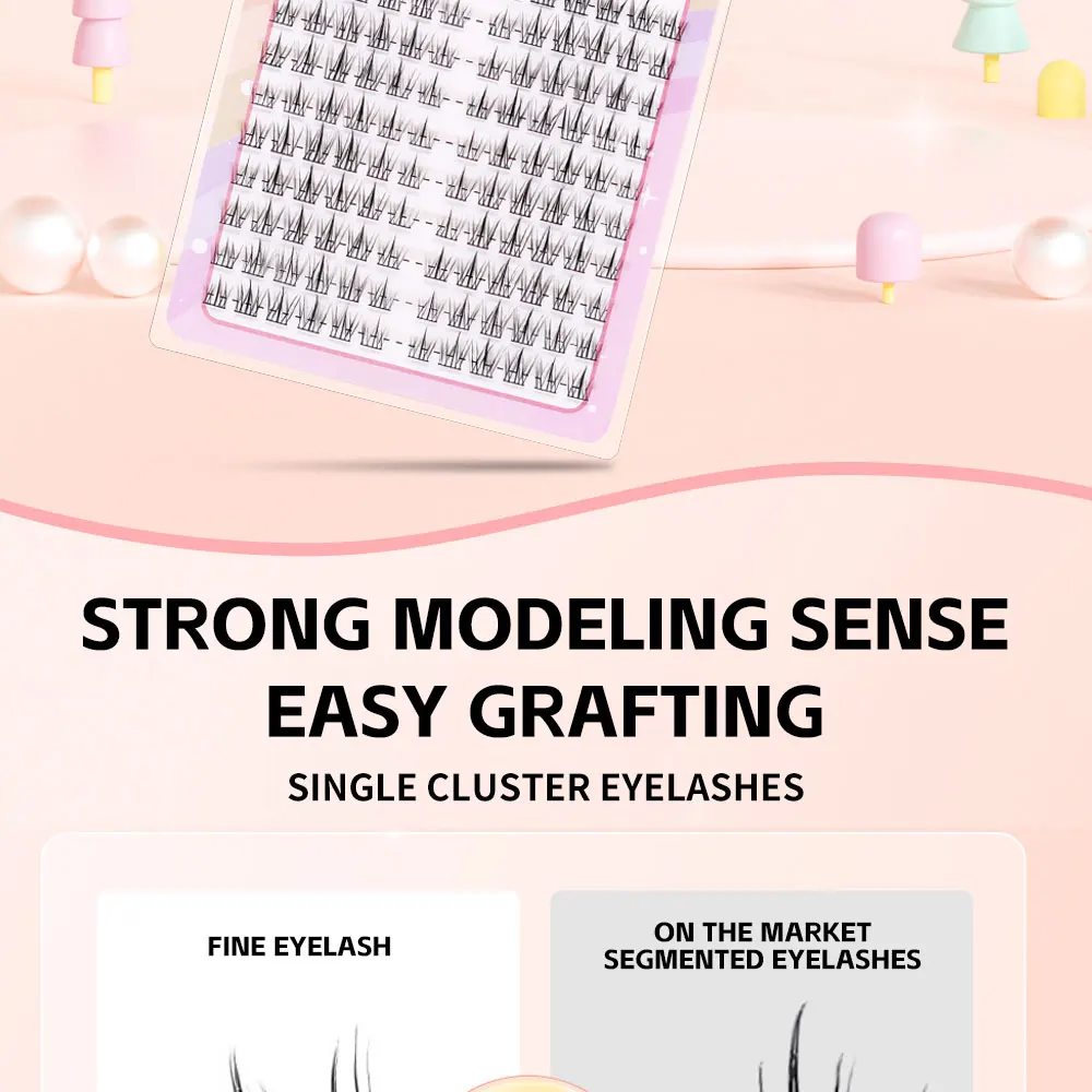 Description Picture 3 of itemFashion Sunflower False Eyelashes Natural Simulation Fairy Mink Eyelashes Extension Diy Makeup Individual eyelashes Segmented