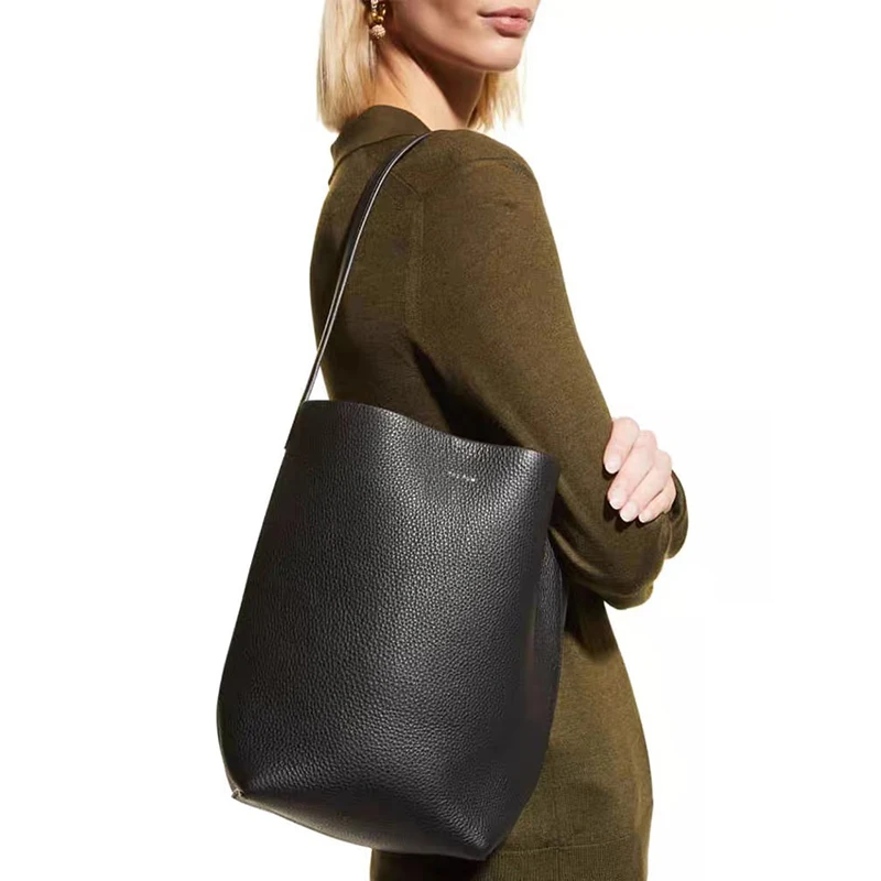 Tote bags For Women Real Leather Large-capacity Bucket Bags Female Shopping bags Soft Leather Big Handbags For Women Beach Bags