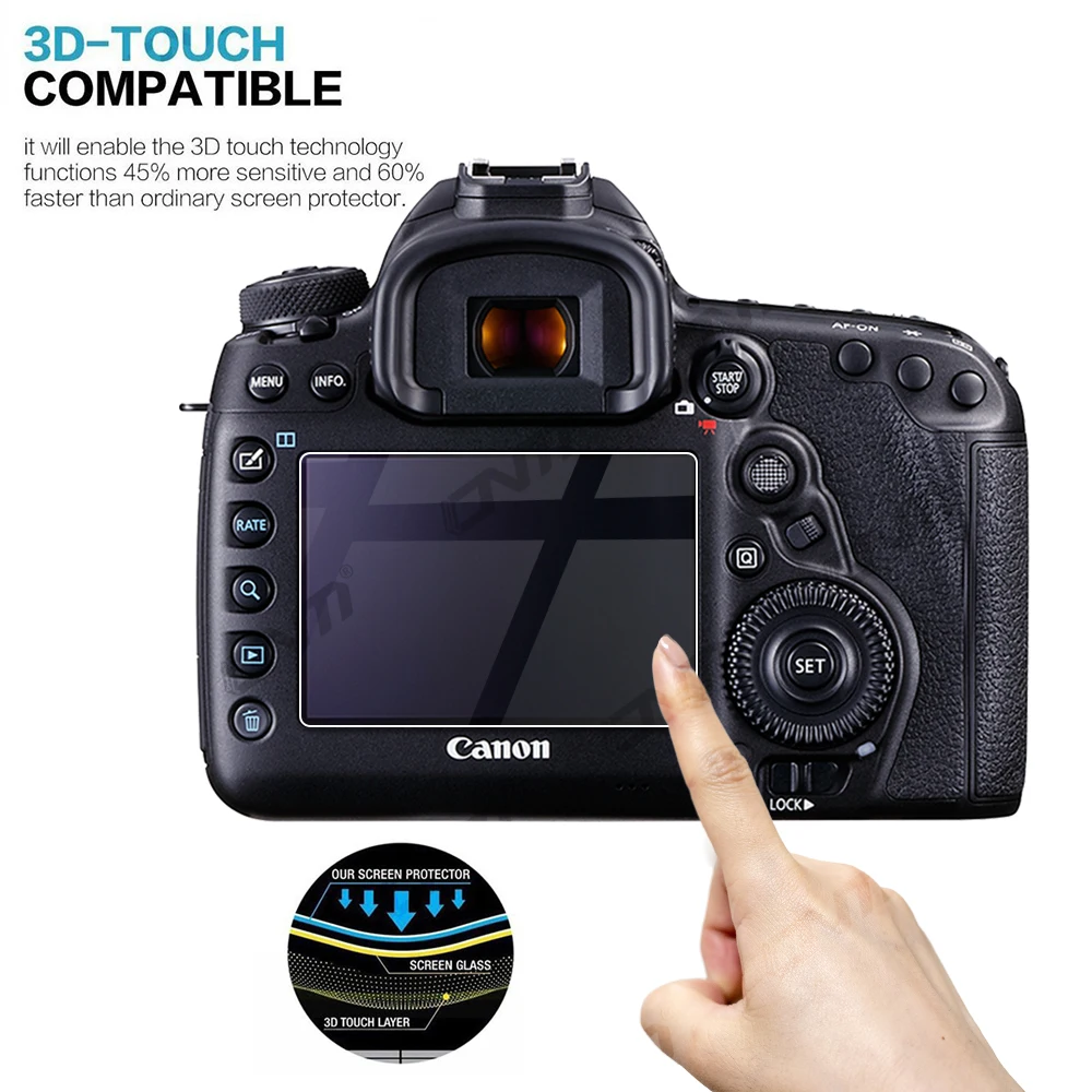 Tempered Glass for Canon EOS 5D Mark IV III 5DSR 5DS Camera Screen Protector Anti-Scratch Accessories Protective Glass 2Pack camera display protector