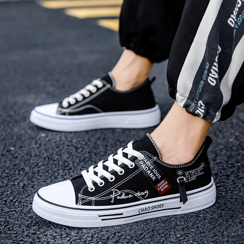 Fashion Men's Canvas Shoes Summer Breathable Men Casual Shoes Outdoor High Quality Sneakers Comfortable Low-Top Men tennis Shoes 4