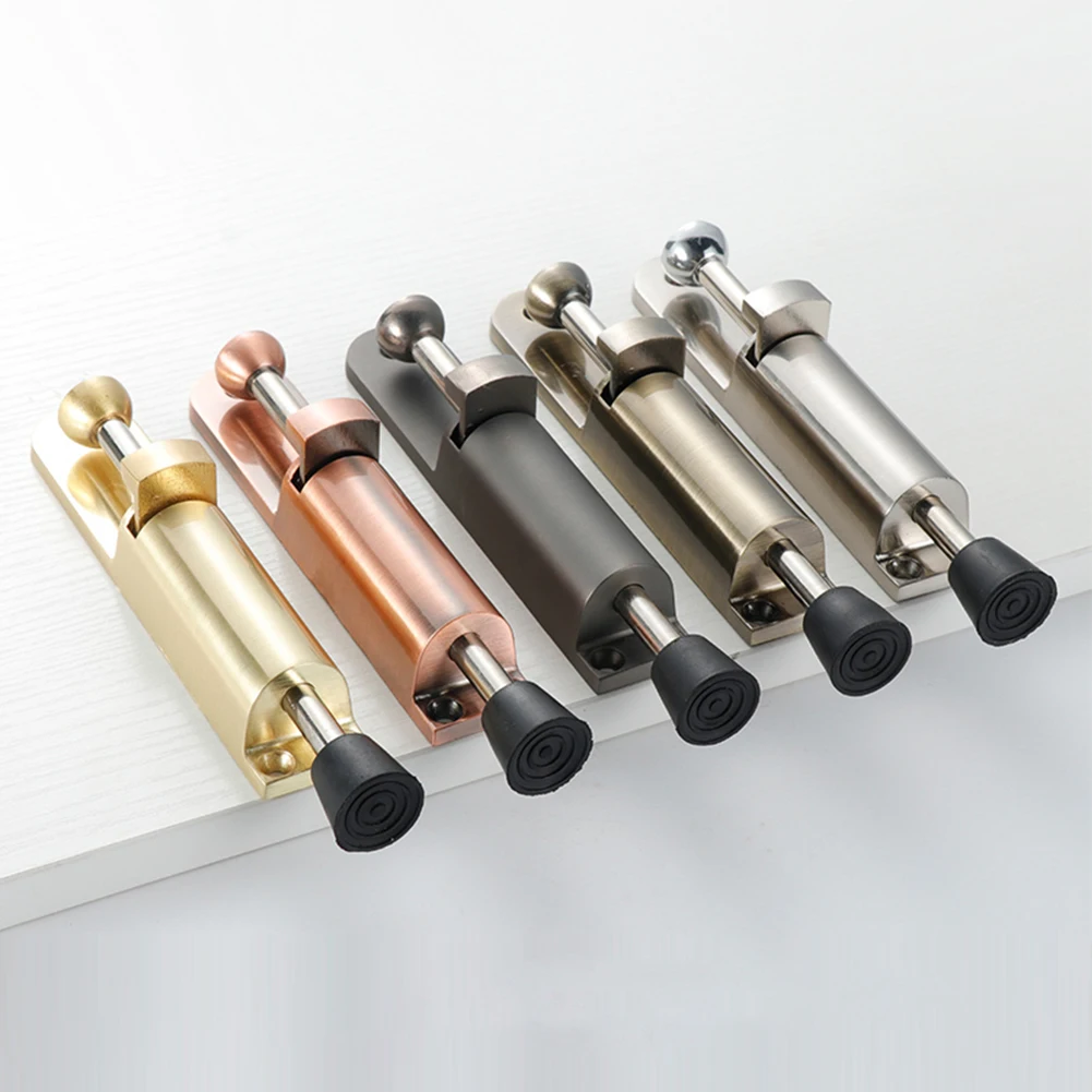 Telescopic Foot-Operated Holder Spring Loaded Door Security Kit Adjustable Position with Foot Brake Wedges for Door Bottom Seam