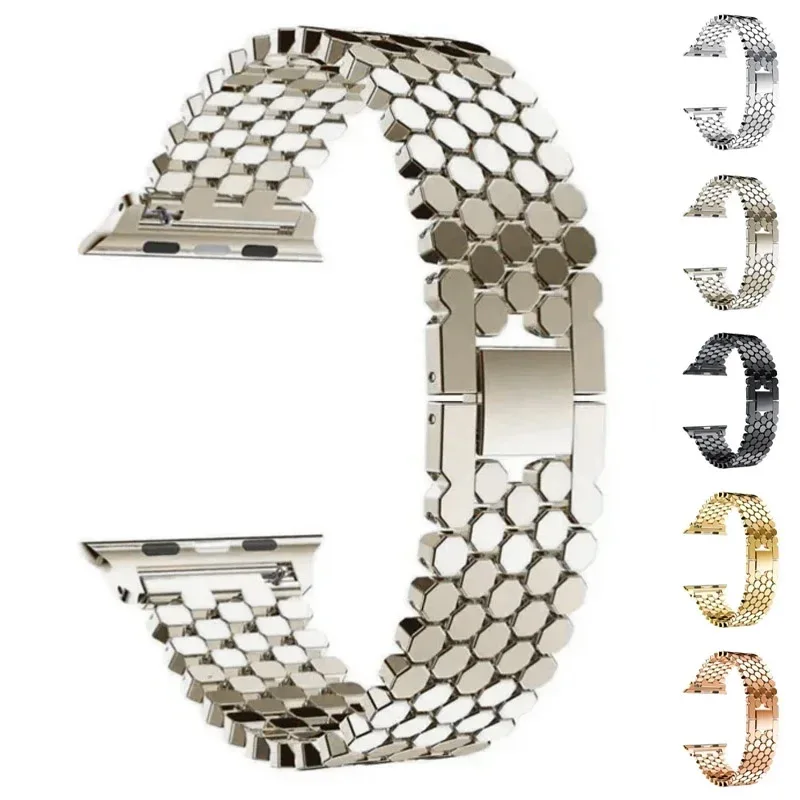 Edelstahl band für Apple Watch Ultra 2 Band 45mm 42mm 40mm 41mm 44mm Metall armband für iwatch Serie 9 8 7 6 se 5 4 Armband