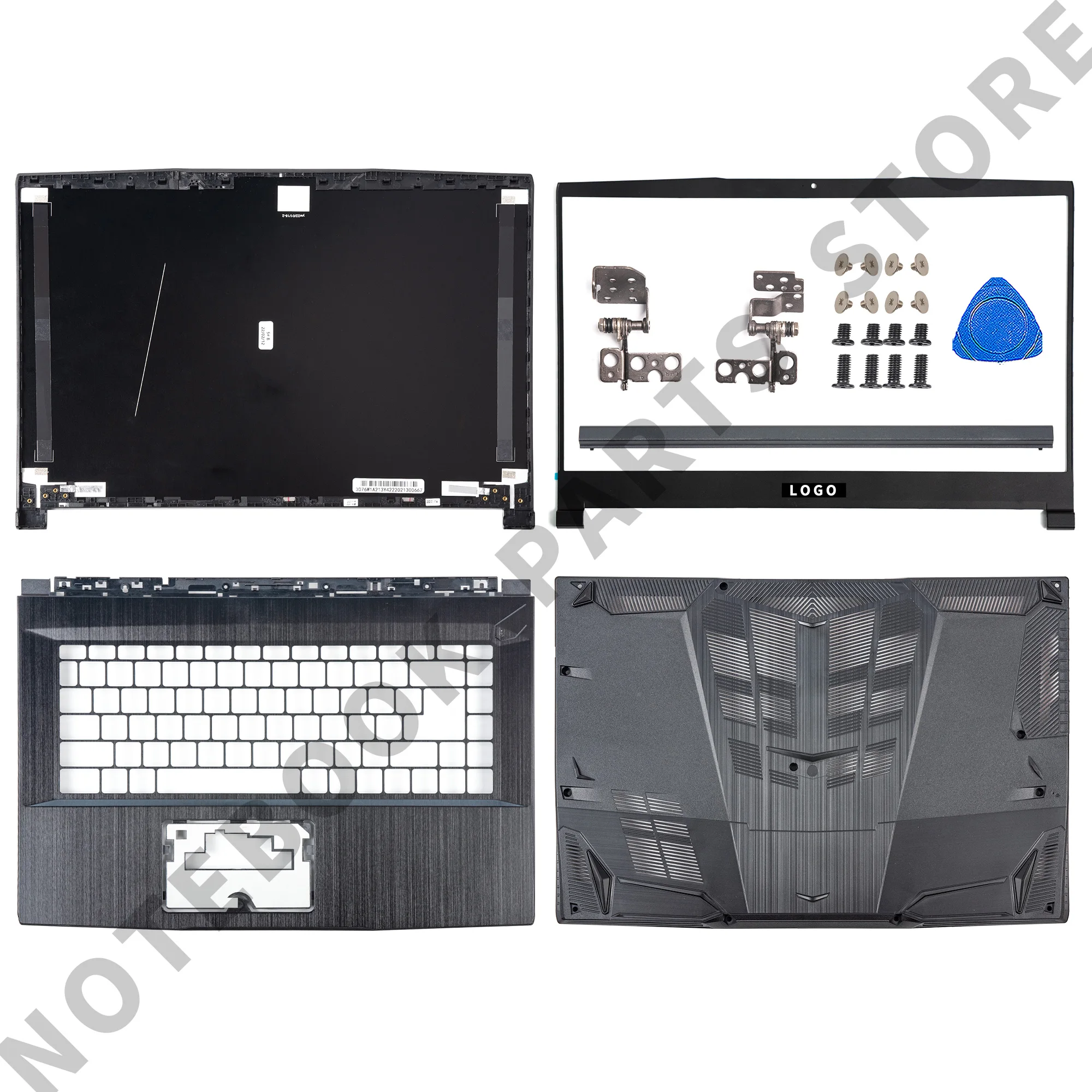 

New LCD Back Cover For MSI GF65 Thin MS-16W1 16W2 Front Bezel/Hinges/HingeCover/Palmrest/Bottom Case Replacement 15.6 inch