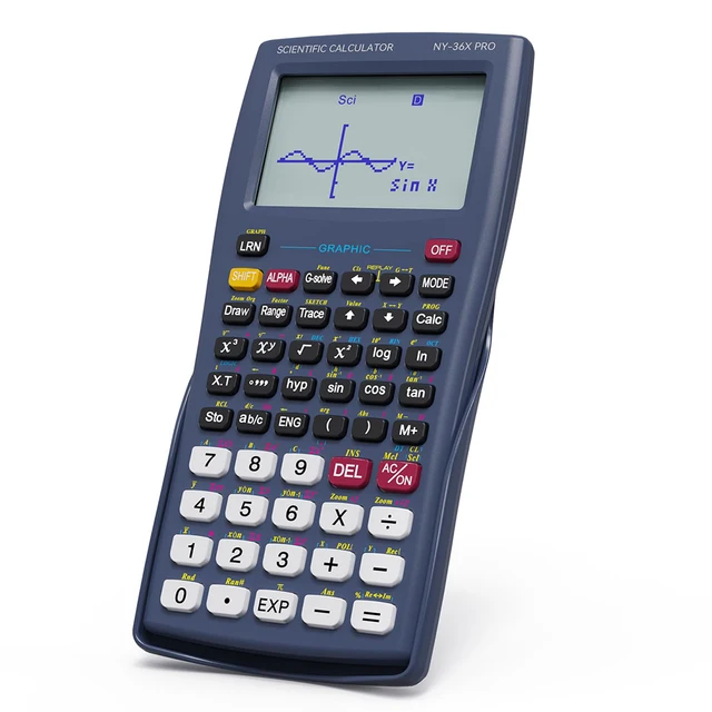 Calculatrice scientifique avec fonction graphique NEWYES 36X Pro Calculatrice scientifique graphique pour fournitures scolaires du collège et du secondaire Bleu