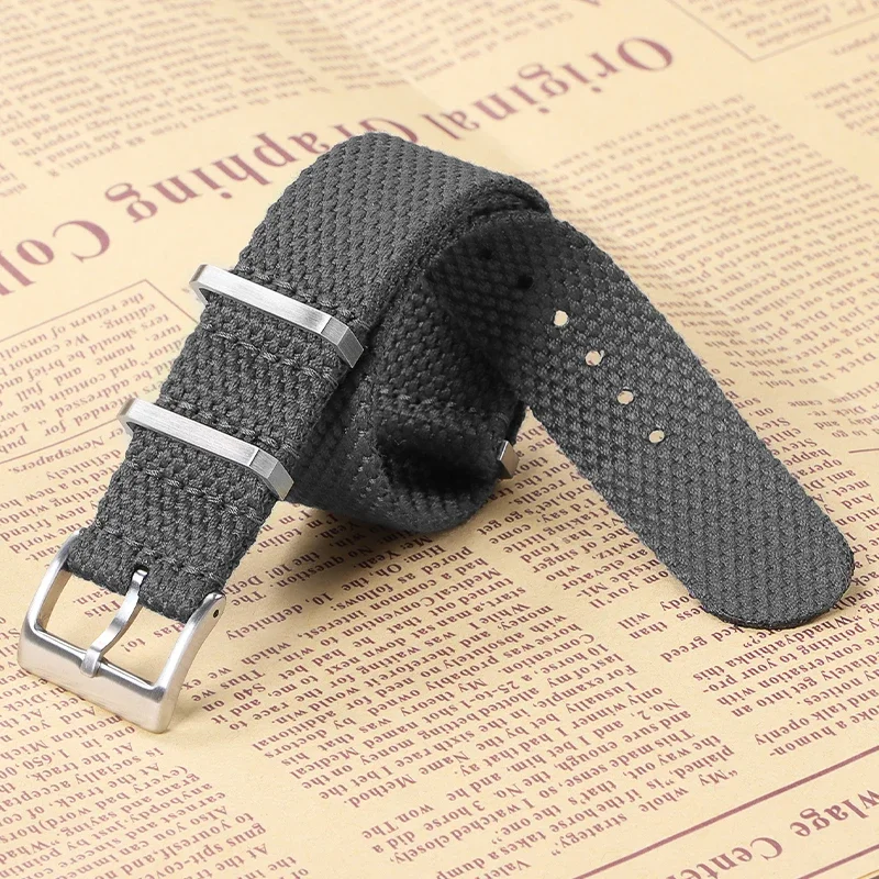 Breathable Nylon Cotton Woven Canvas Watch Strap
