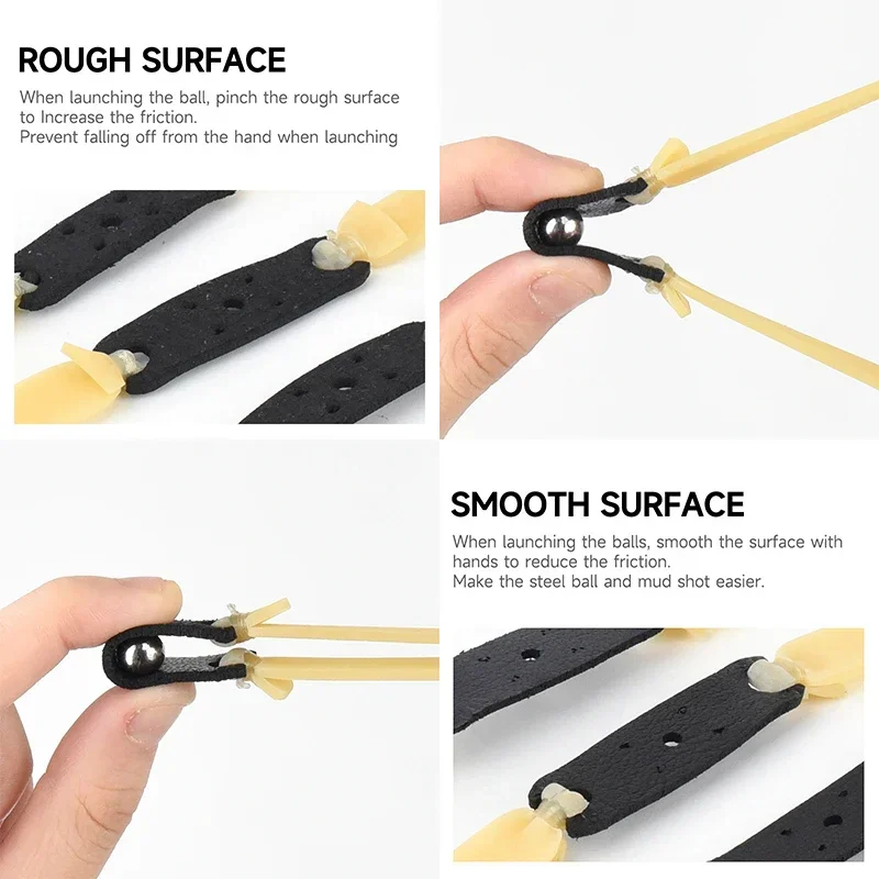 2/4/6Pcs 2.0mm High Elastic Slingsshot Rubber Band Thickened High-precision Latex Rubber Band Slingshot Hunting Acessories