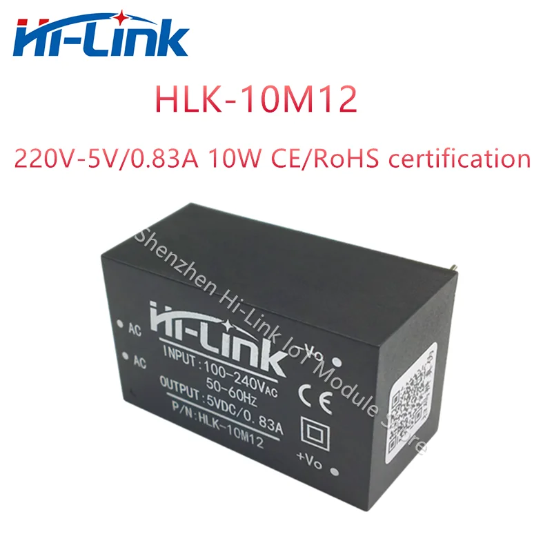 Hilink  AC DC 10W HLK-10M12 220V To 12V 0.83A Switch Power Supply Module Converter High Safety Isolation Intelligent Household 3