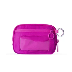 Unisex Lightweight Minimalist Wallet with RFID Protection and Multi-Pocket Design (Rose Red)