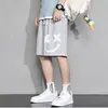 Oversized Shorts Men Graffiti Smiling Face Cartoon Printed  Shorts Summer Sports Five-point Sport Basketball Short Pants 5