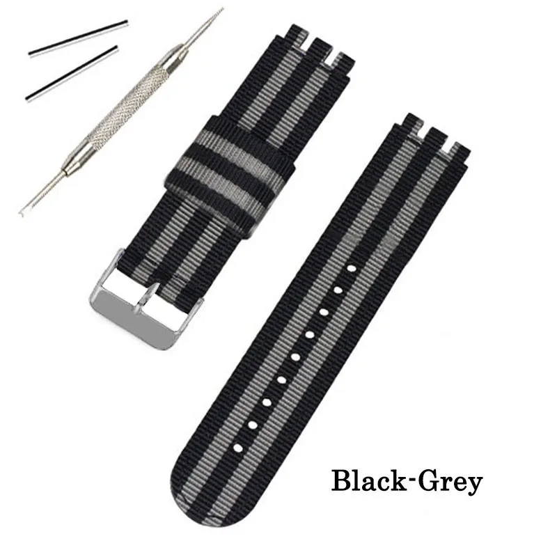 Durable Nylon Canvas Watch Strap - Soft and Comfortable Universal Wristband Replacement in Multiple Sizes