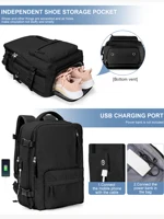Travel Backpack for Women Men, Carry on Backpack with USB Charging, TSA 15.6inch Laptop Backpack Business Hiking Casual Daypack 4