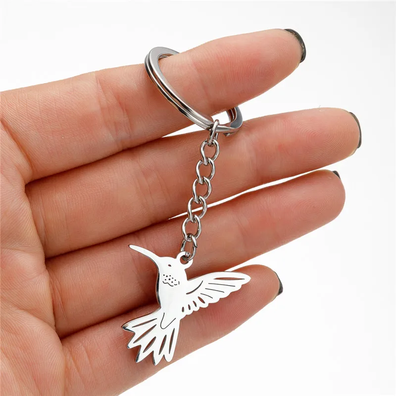 Fashion Swallow Keychain Pendant Cute Dove Hummingbird Animal Birds Keychain & Key Chain Ring for Women Girls Daily Jewelry