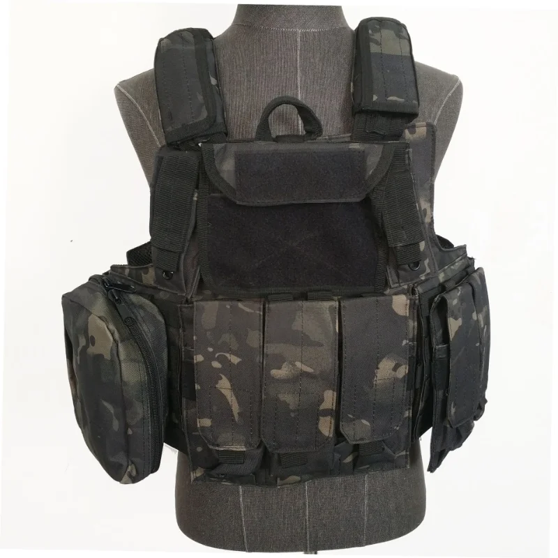 Men's fashion steel wire ghost camouflage tactical vest CS field protection equipment amphibious module combat vest