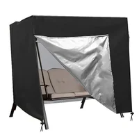 2 Seater Swing Hammock Cover 210D Waterproof Sun Shade Garden Swing Cover Outdoor Cover Patio Yard Hanging Chair Seat Canopy 1