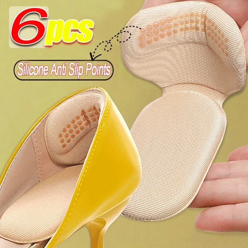 2/6pcs Silicone Gel Insoles Women Heel Spur Pain Relief Foot Cushion High Heels Half Insole Antiwear Protector Sticker Shoe Pads