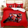 3D Cartoon Racing Motorcycle Print Duvet Cover Motocross Theme Quilt Cover for Kids Teen Boy Bedroom Duvet Cover with Pillowcase 4