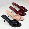 Slip On Ladies Stiletto Heels Shoes New In Summer Spring Luxury Female Slides Footwear Fashion Round Toe Women Heels Pumps Shoes 2