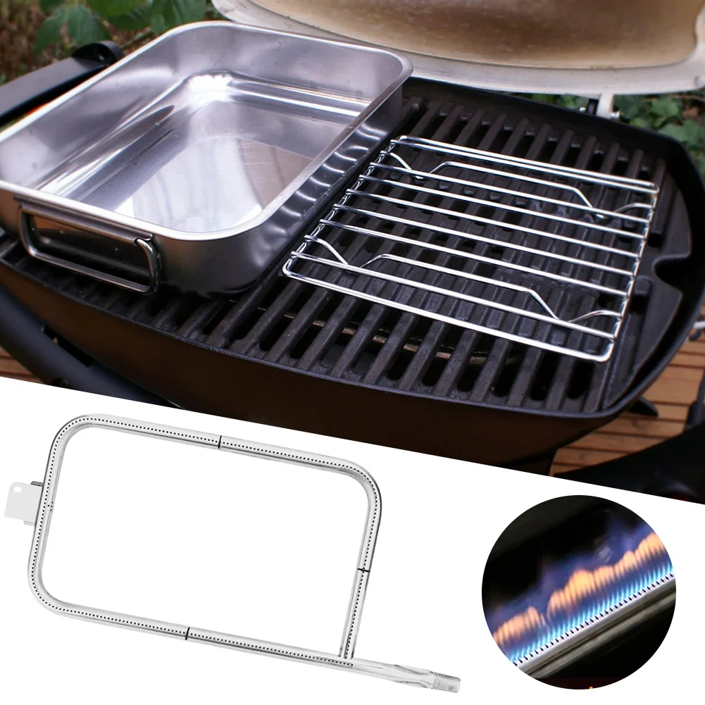 Tubo Del Bruciatore In Acciaio Inossidabile Con Viti Tubo Del Bruciatore Dritto Antiruggine Anticorrosione Per Griglia A Gas Weber Q300/Q320 Q3000/Q32