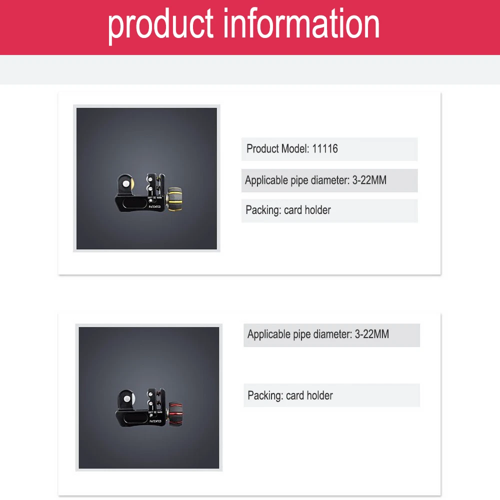 4-22mm Edelstahl Rohr Cutter 11115/11116 Klimaanlage Kupfer Rohr Cutter Rohr Cutter für Metall Rohr Frühling rohr Cutter