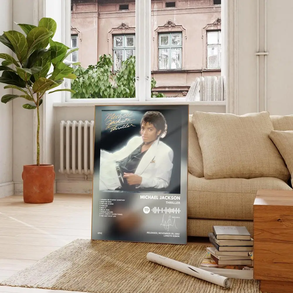 Michael Jackson Poster Art Cover Songs Music Rap Wall Waterproof Paper Sticker For Living Room Home Decor