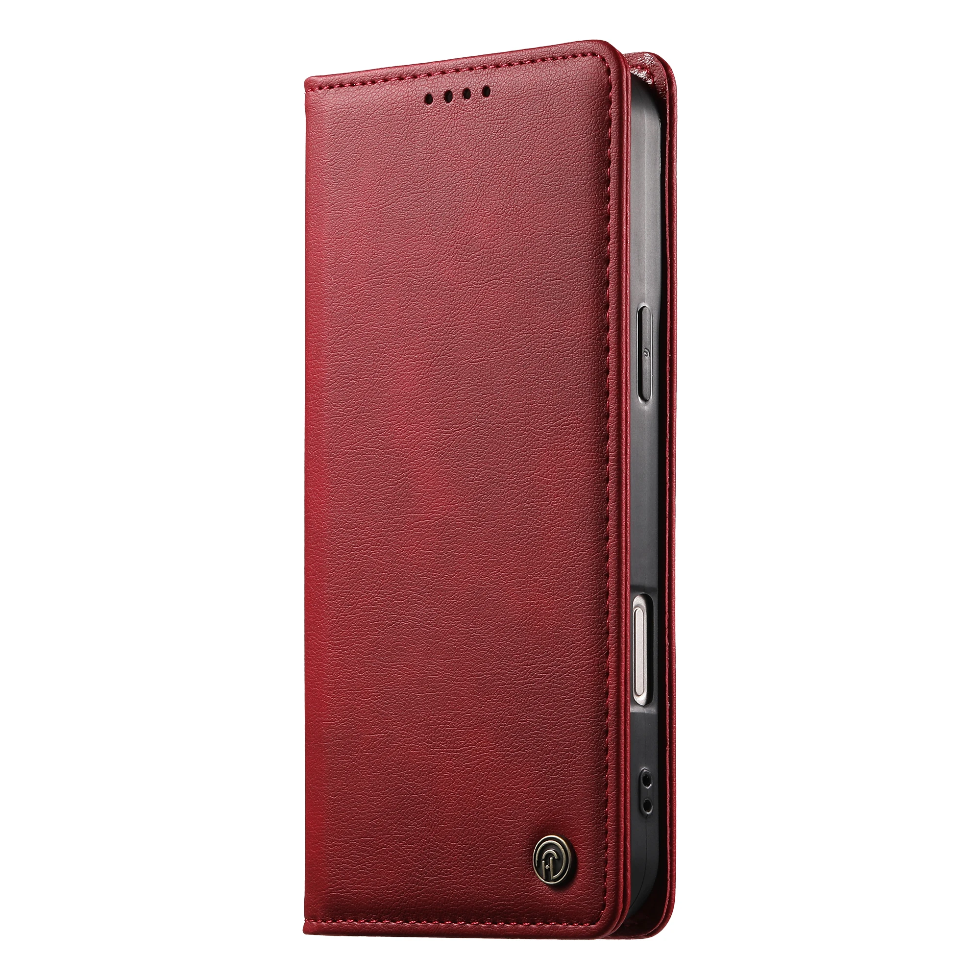 Luxury Solid Color Leather Protective Phone Case