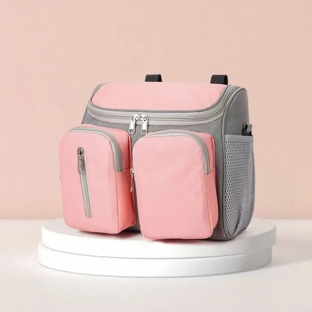 Waterproof Mommy Shoulder Bag Multi-Pocket Multifunctional Stroller Storage Hanging Bag Large Capacity Oxford Cloth