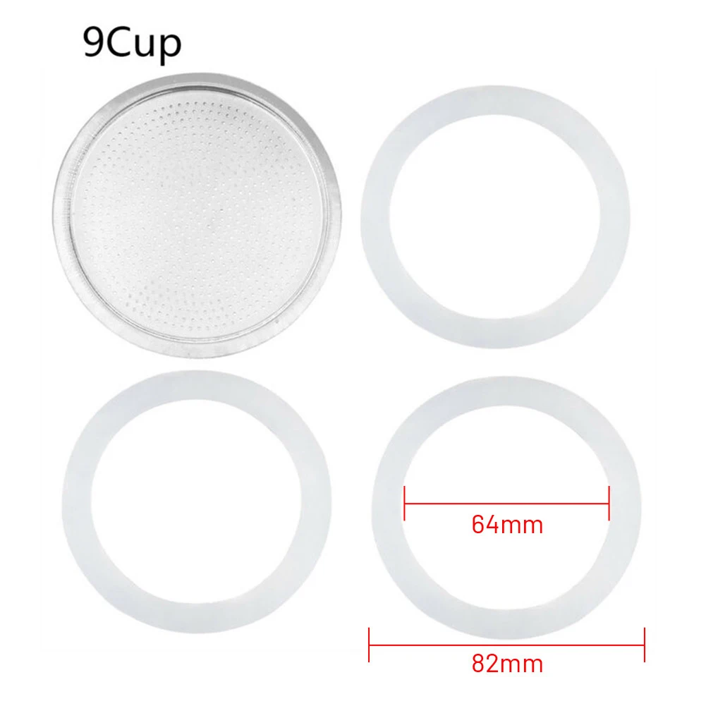 3Pcs Silicone Joint 38x50mm et 1Pcs Filtre Écran 46x38mm