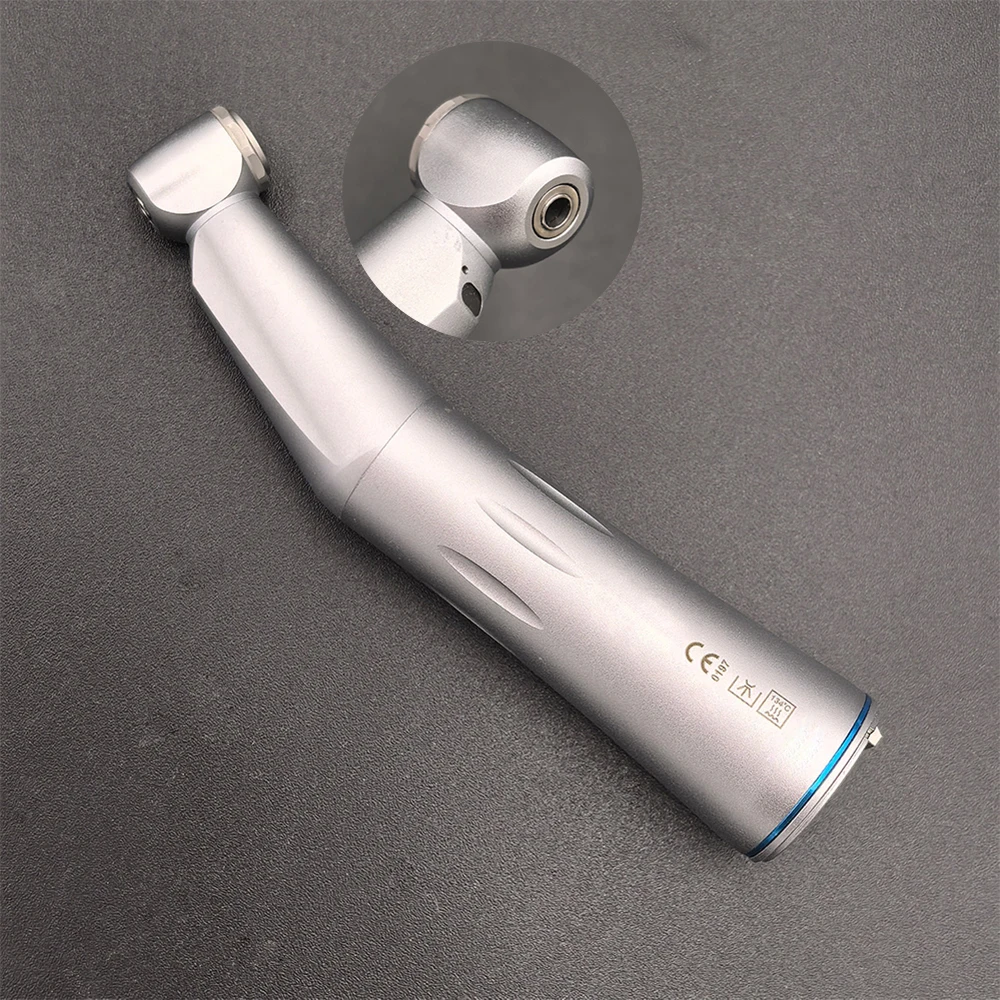 1:1 Glasfaser-Dental-Winkelstück mit blauem Ring, innerer Wasserzufuhr, Niedriggeschwindigkeits-Turbine für Dental-Elektromotor/Mikromotor