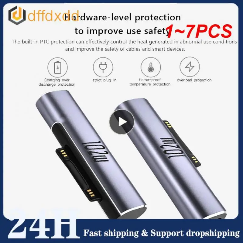 1 ~ 7 Pezzi Per Microsoft Surface X 8 7 6 5 4 3 Go Book To Usb Type C Pd Adapter Tablet Convertitore Di Spina Di Ricarica Rapida Laptop