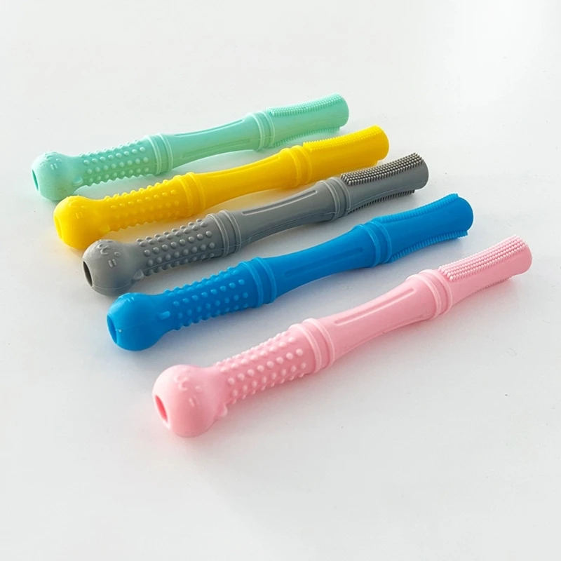 

Toddler Chew Tube Silicone Baby Teether Chew Straws Chewing Molars Toy