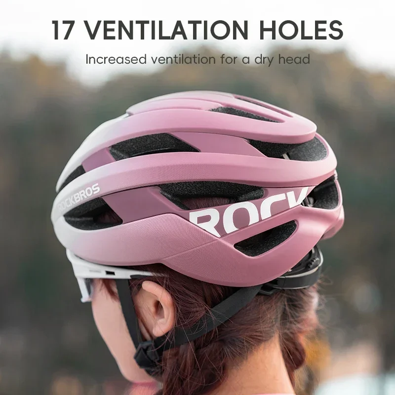 ROCKBROS Cycling Helmet Ultralight Safety Road Mountain Adjustable Intergrally-molded Outdoor Racing