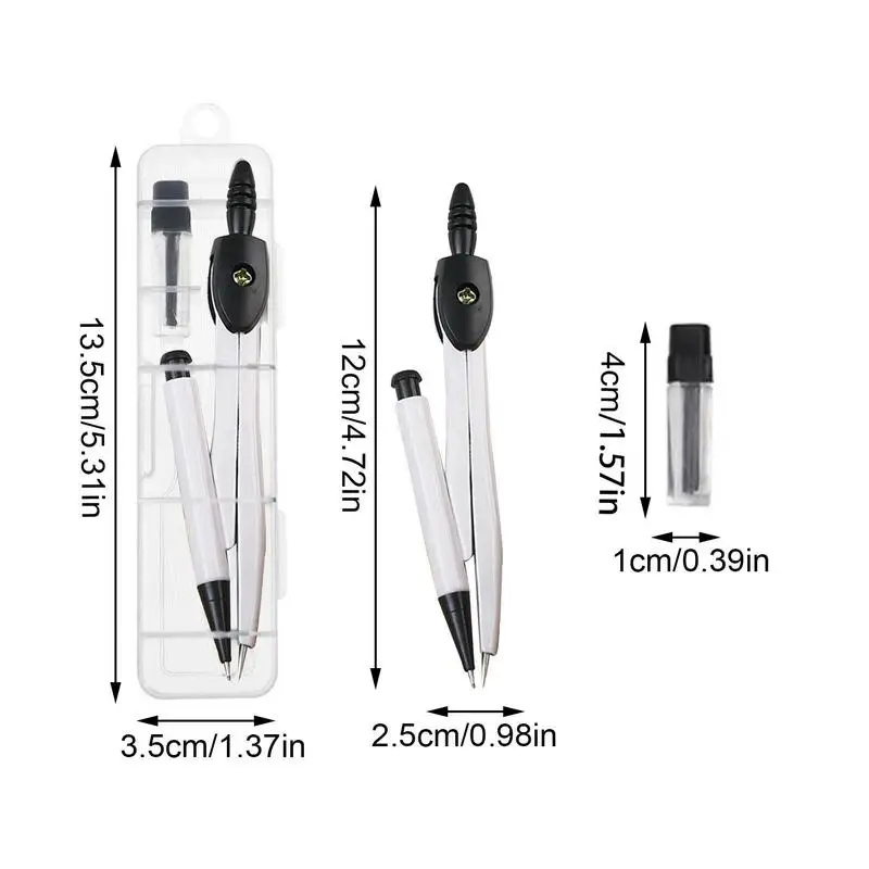 Simple Pratical Pfofessional Compass Set Math Geometry Circle Drawing Tools Office School Supplies Student Stationery Gifts drawing compass