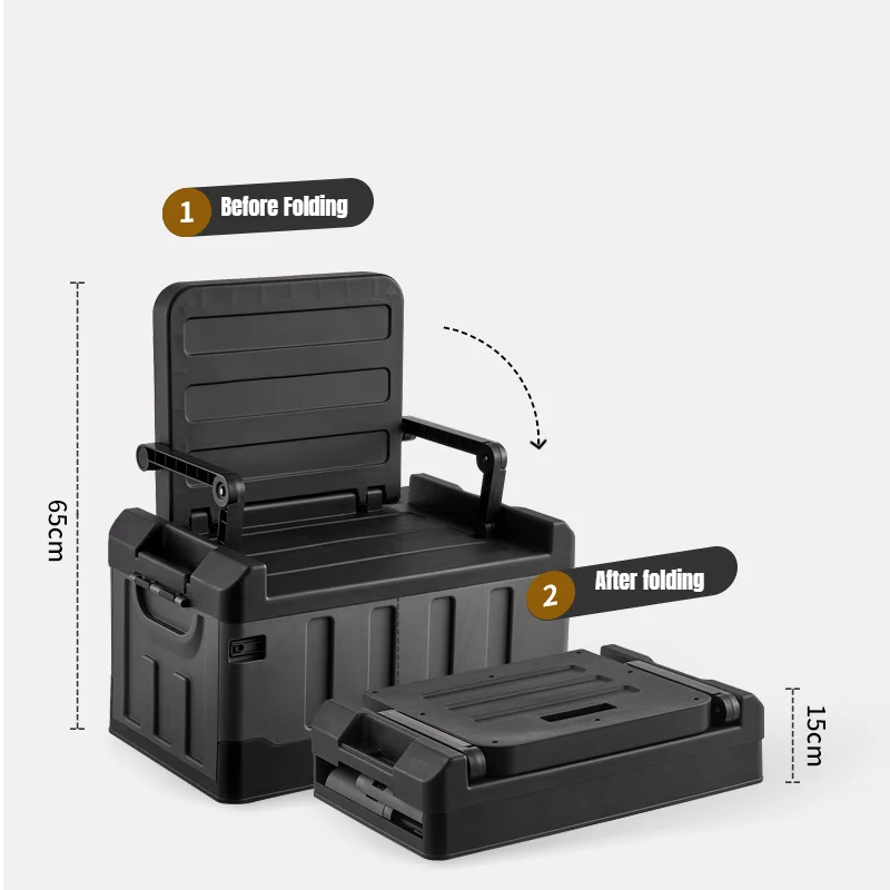 Atsafepro Outdoor Aufbewahrung sbox 60l Klapp sitze Kofferraum Organizer  Auto Kofferraum Box für Camping zubehör für Fahrzeuge Auto zubehör -  AliExpress